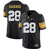 Iowa Hawkeyes 28 Jack Koerner Black College Football Jersey Dzhi,baseball caps,new era cap wholesale,wholesale hats